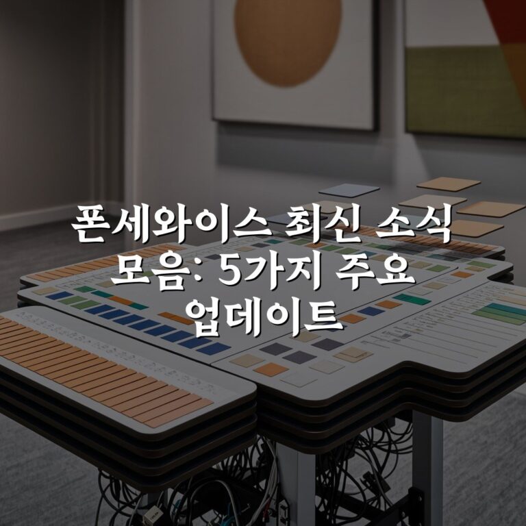 폰세와이스 최신 소식 모음: 5가지 주요 업데이트