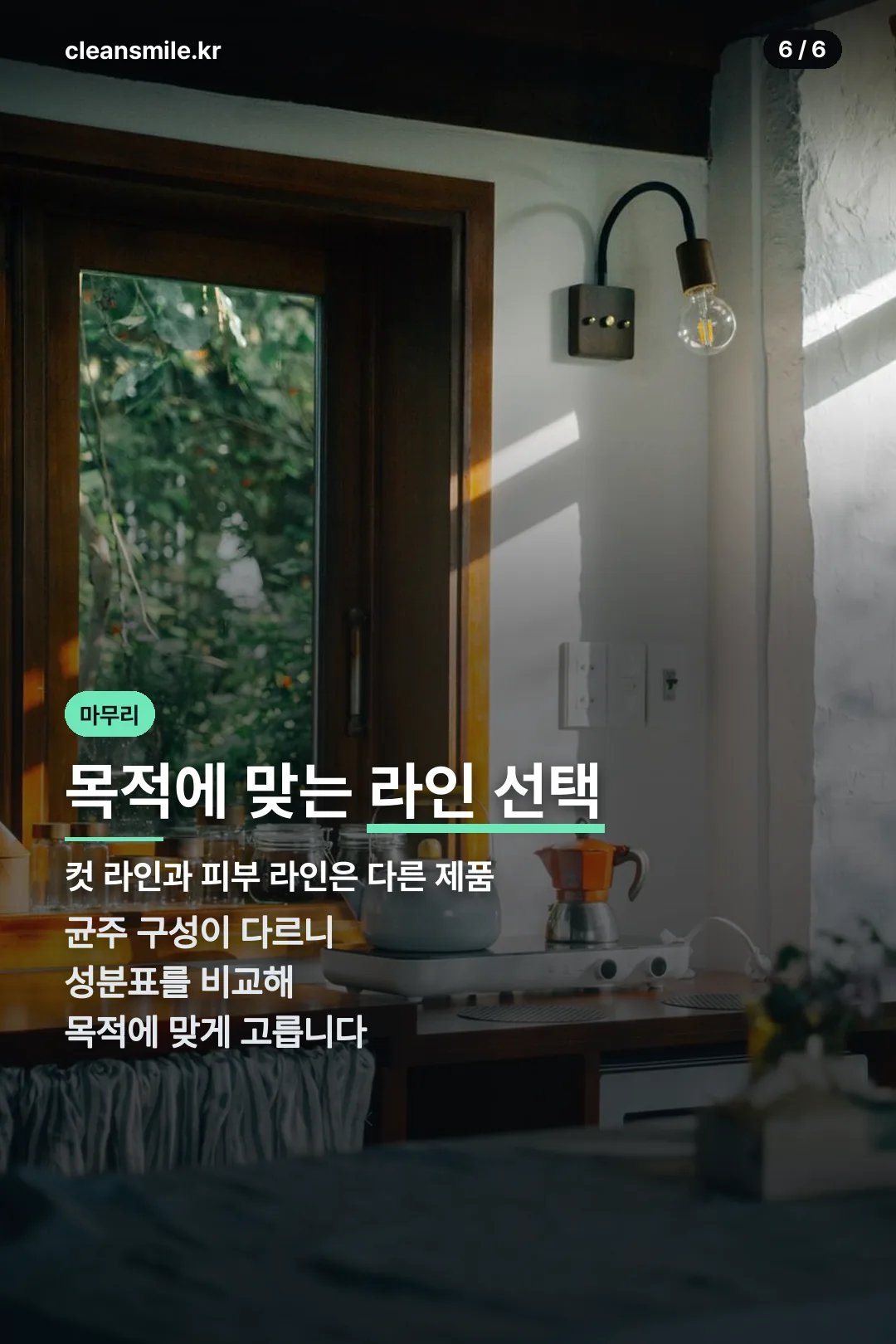 목적에 맞는 라인 선택