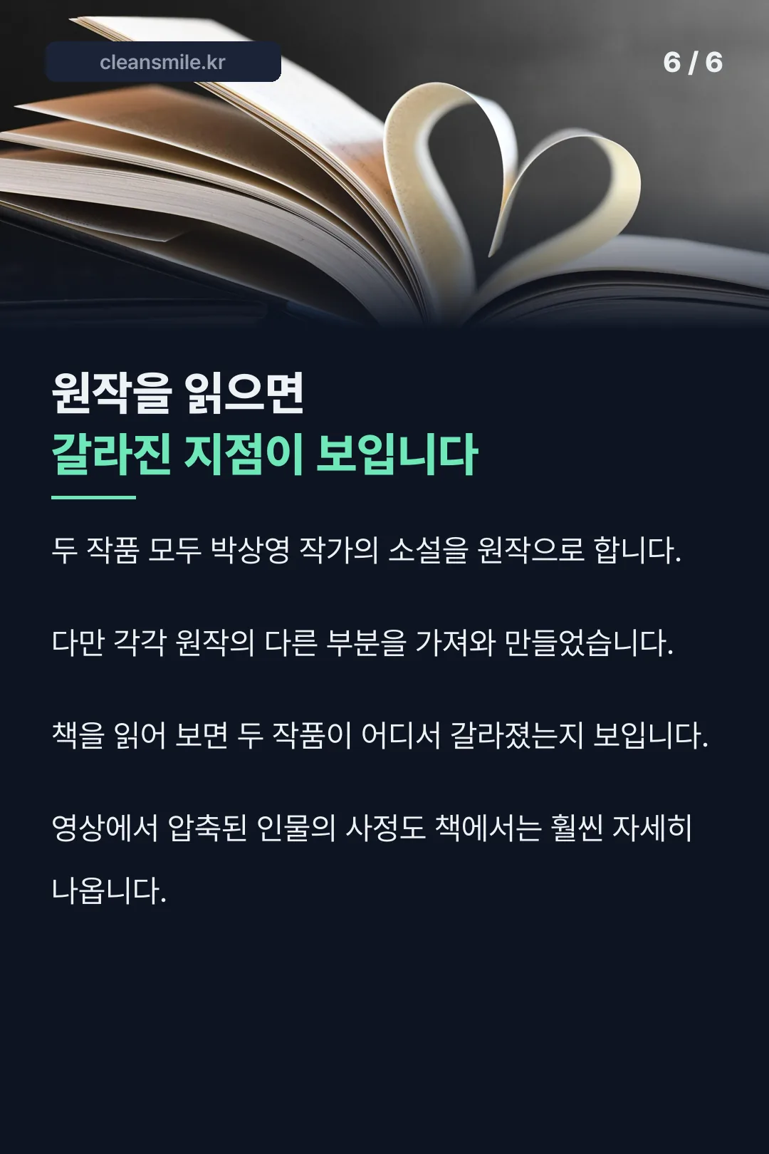 원작 소설 안내