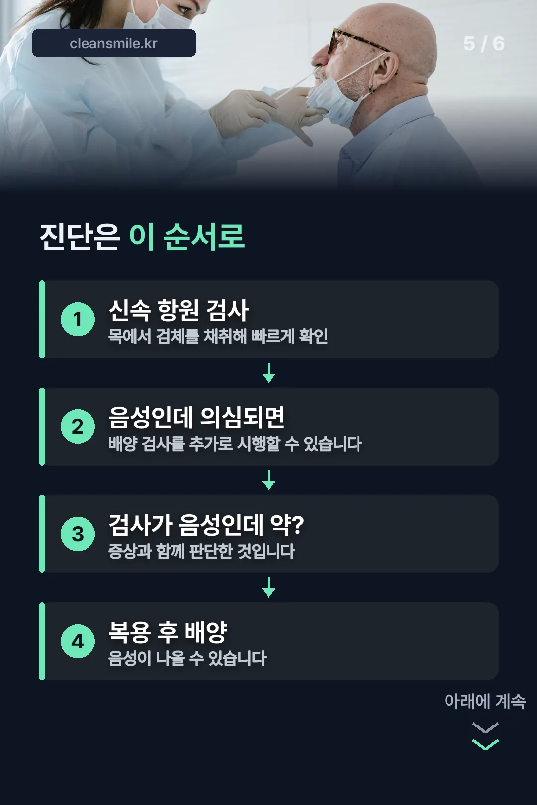 진단 검사 순서