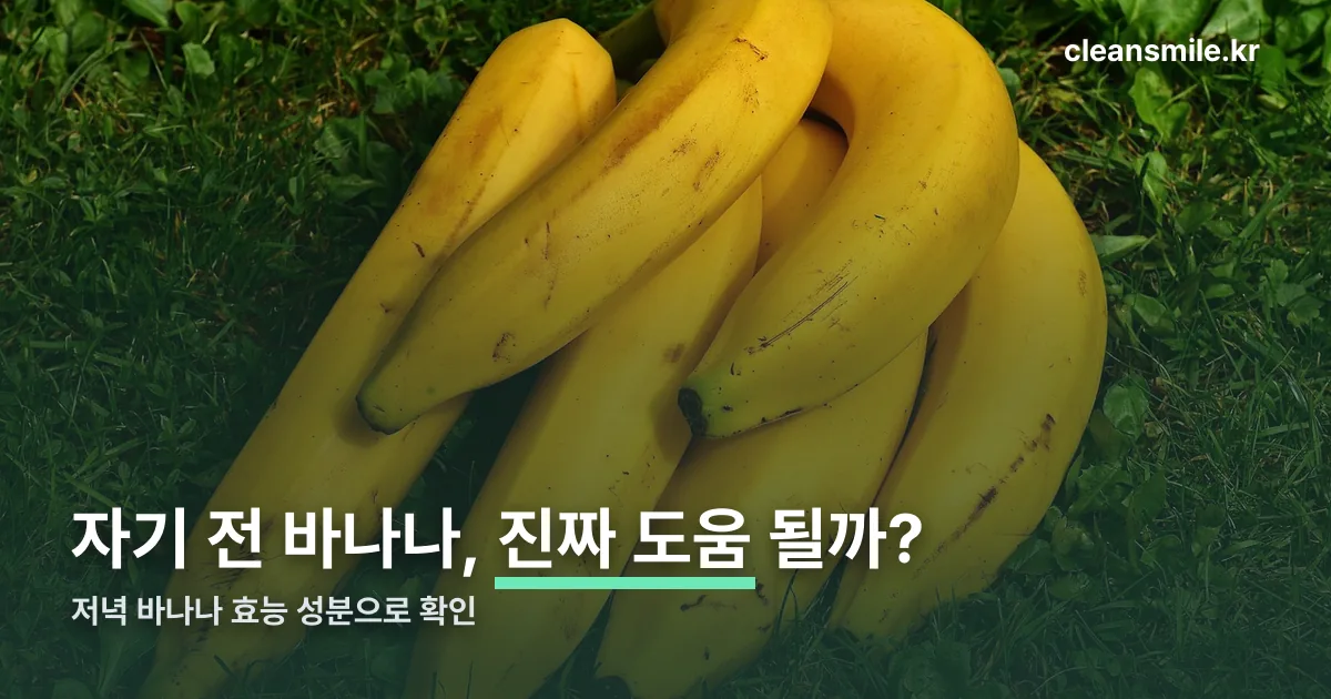 저녁 바나나 효능 정리 썸네일