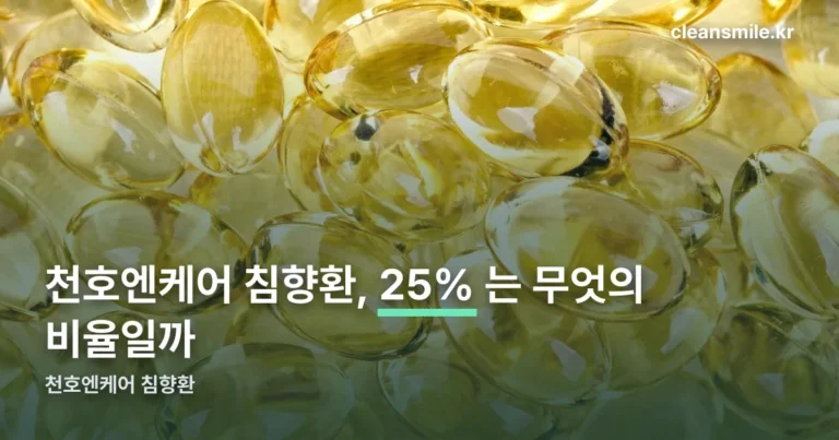 천호엔케어 침향환 — 침향 함량 몇 퍼센트인지부터 확인하기