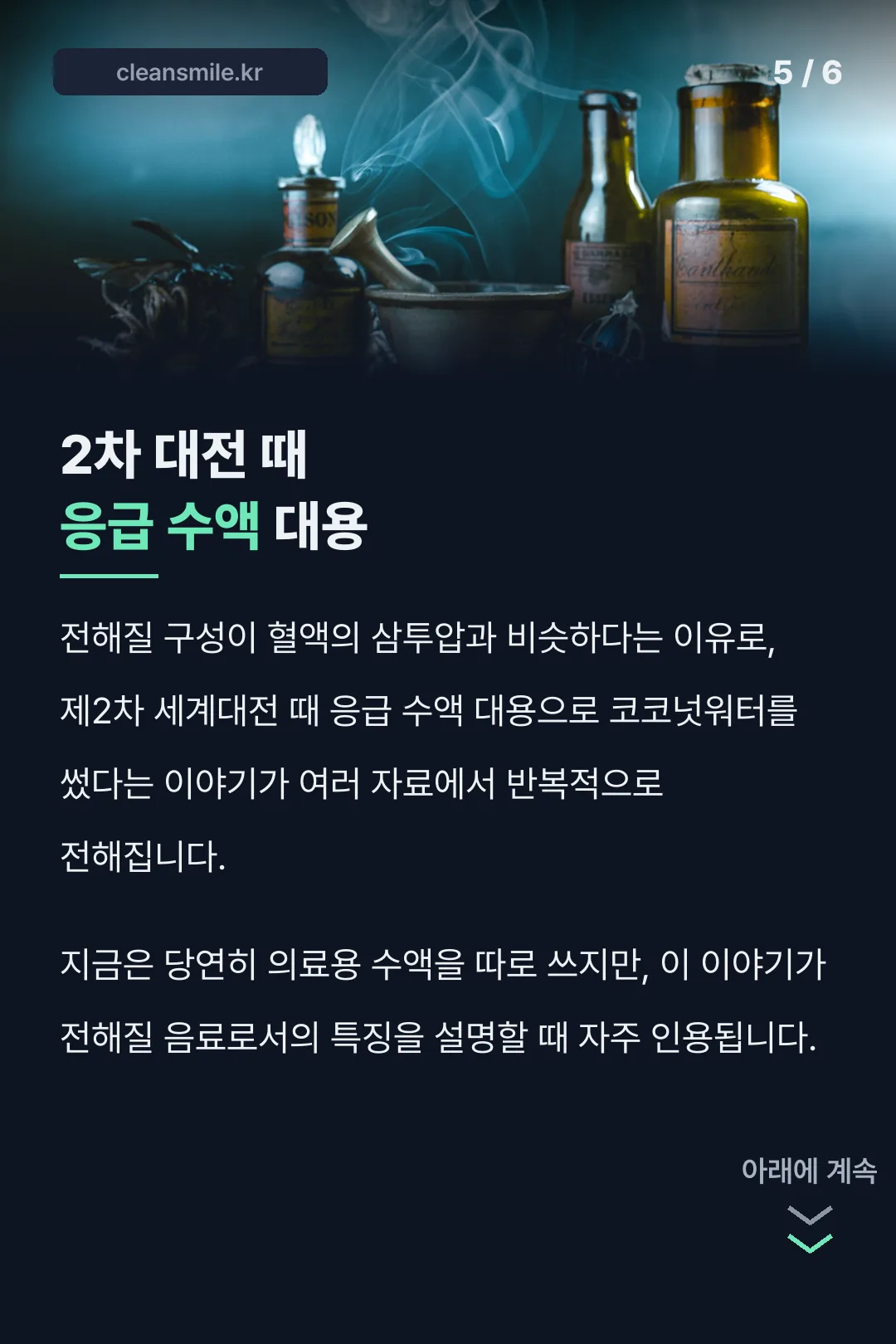 2차 대전 응급 수액 대용 역사