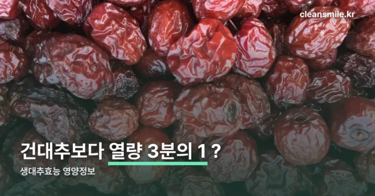 생대추효능 — 영양성분표로 본 건대추와의 차이
